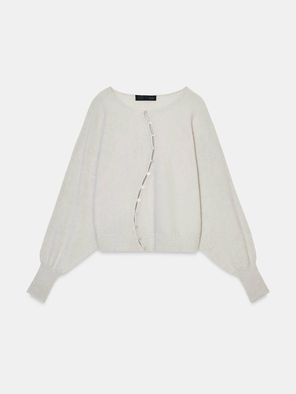 BNWT Zara Light Gray Button-Detail Women's Sweater